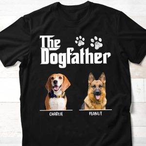 The Dog Father Personalized Custom Photo Dog Dad Shirt
