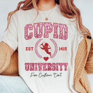 Custom Text Cupid University Shirt